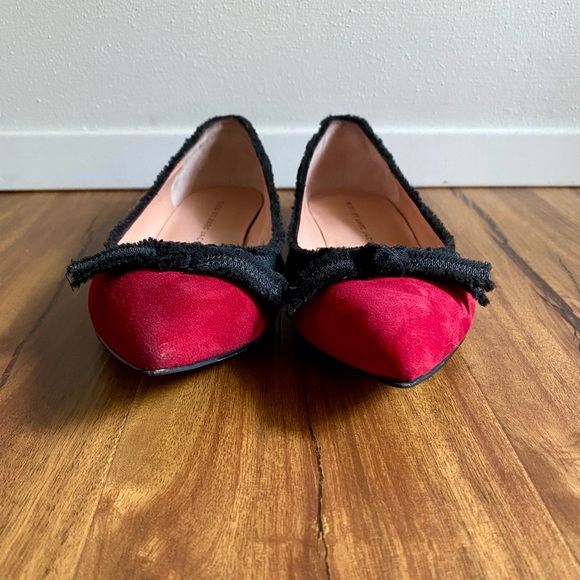 Marc By Marc Jacobs Red Suede Ribbon Flats - Picture 6 of 12